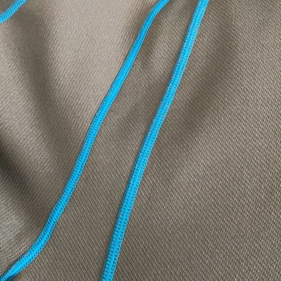 Road Runner Pro Velocity half zip pullover M  Gray with Turquoise Stitching - Picture 9 of 12
